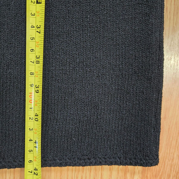 Vintage Pat Sandler Womens Black Knit Dress 8 Sheer Lace Embroidered Whimsigoth - Picture 11 of 11